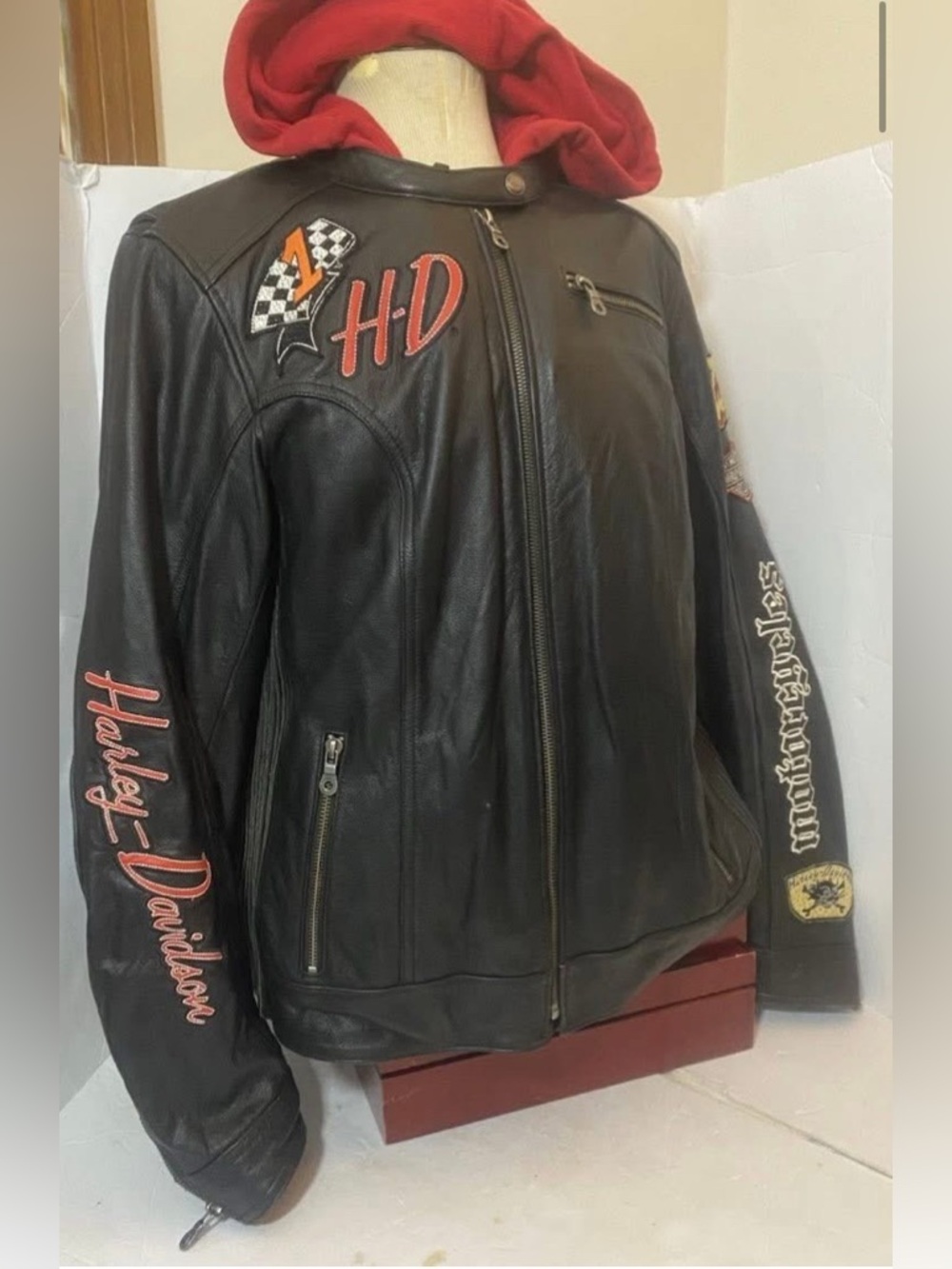 🔥Harley Davidson Ladies 3In1 Leather Jacket